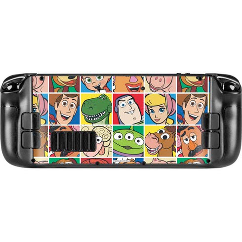 Disney Toy Story Characters Collage faces Steam Deck Handheld Gaming Computer Skin